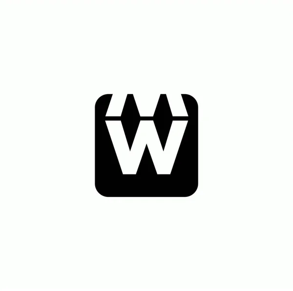 Monografia Liter Czarnym Tle Wektor Logo — Wektor stockowy