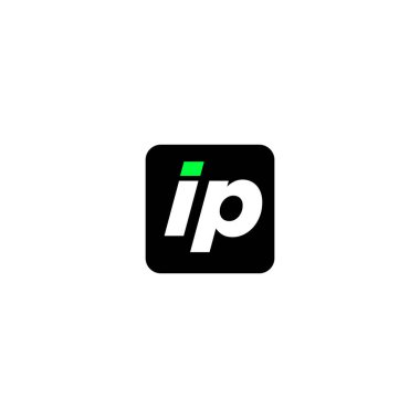 IP monogramı. IP şirketi logosu.