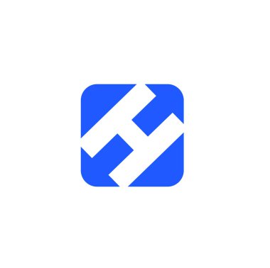 Hipnoz. H logosu. Mavi H logosu.