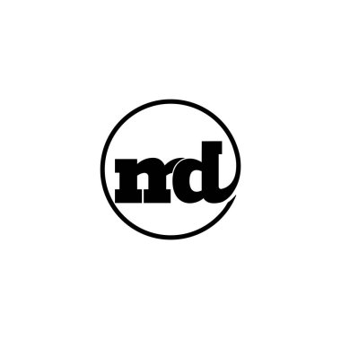 MD logosu. MD harfleri monogram