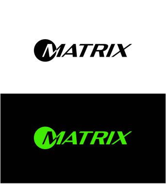 Matris logosu. Matris yeşil logo. Matrix marka logo.