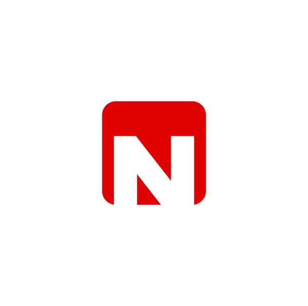 N标志 红色N标志 N连环画标志 — 图库矢量图片