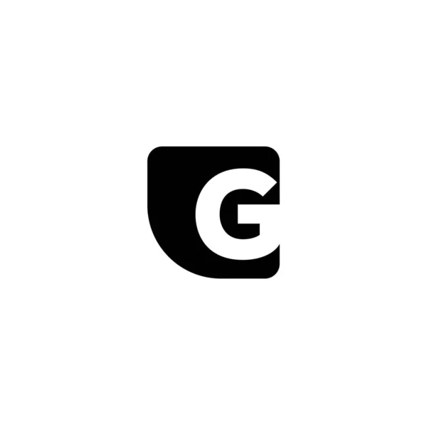 幾何学的なG文字のロゴ Gモノグラム G社ロゴ — ストックベクタ