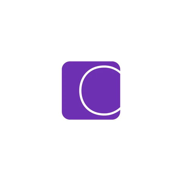 C字母正方形 Logo 单字矢量C — 图库矢量图片