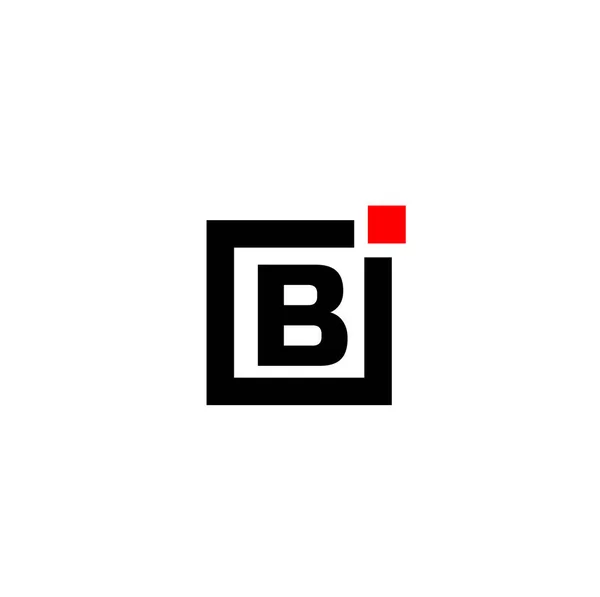 B专有名词 黑色B 有红点标志 — 图库矢量图片