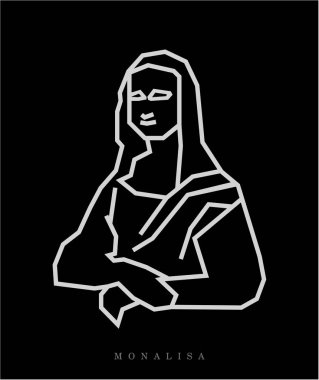 Mona Lisa grafik vektörü. 