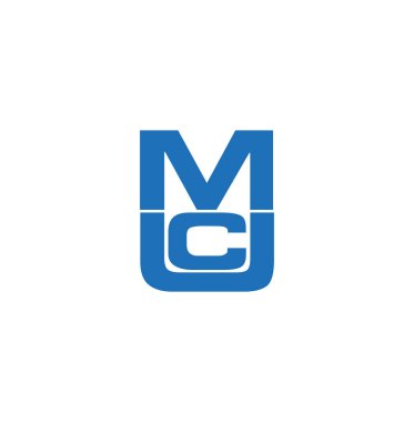 MCU monogramı. MCU şirket logosu. MCU logo birimi.