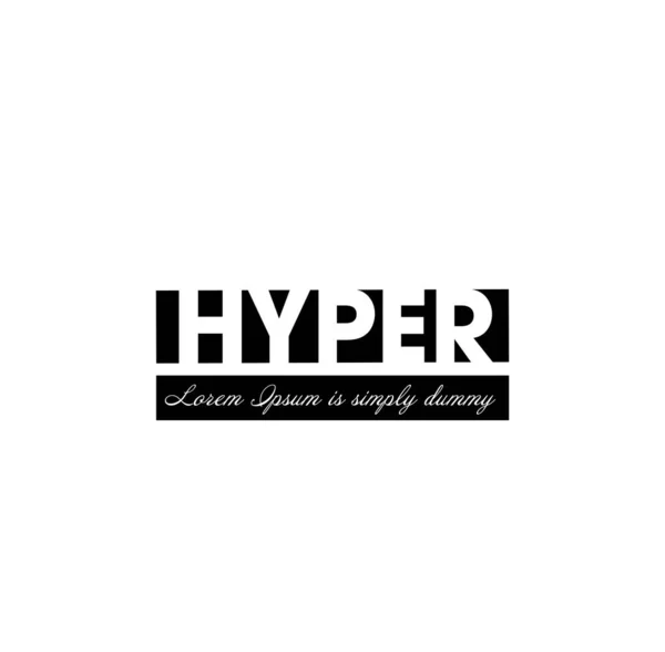 Logo Empresa Hyper Logotipo Marca Hyper Con Línea Etiqueta Ficticia — Archivo Imágenes Vectoriales