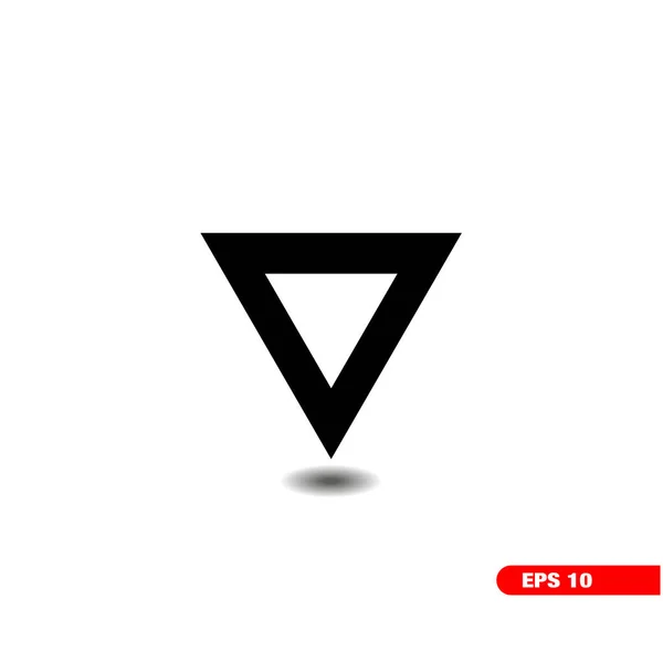 Háromszög Pozíció Ikon Vektor Helyszín Háromszög Szimbólum — Stock Vector