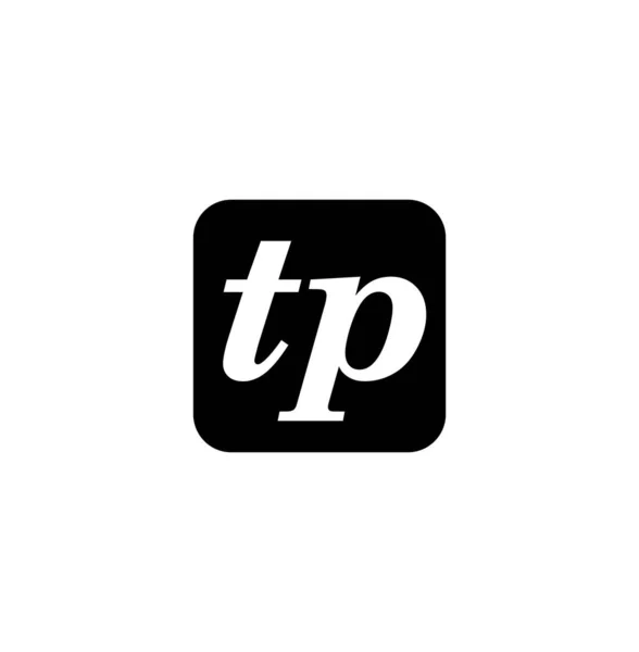 Tp连的字母表Tp字母标识 — 图库矢量图片