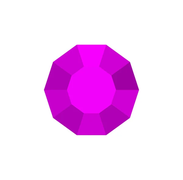 Růžový Diamantový Vektor Ikona Růžového Diamantu — Stockový vektor