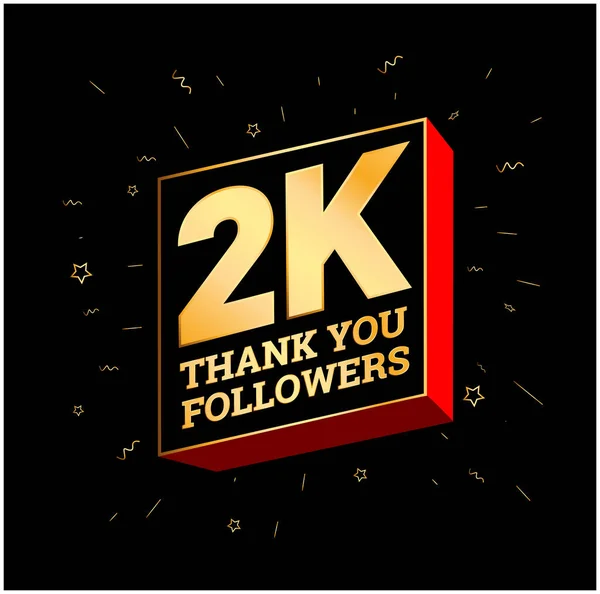 Mil Seguidores Gracias Gracias 20K Seguidores — Vector de stock