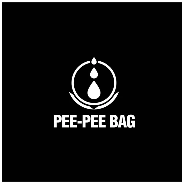 Pee Bag Logo Simbolo Design — Vettoriale Stock