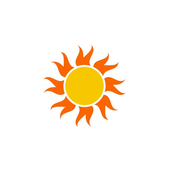 Sun Logo Mit Hindu Flagge — Stockvektor