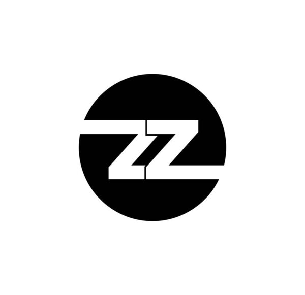 "ZZ" company name initial letters monogram. ZZ company logo.