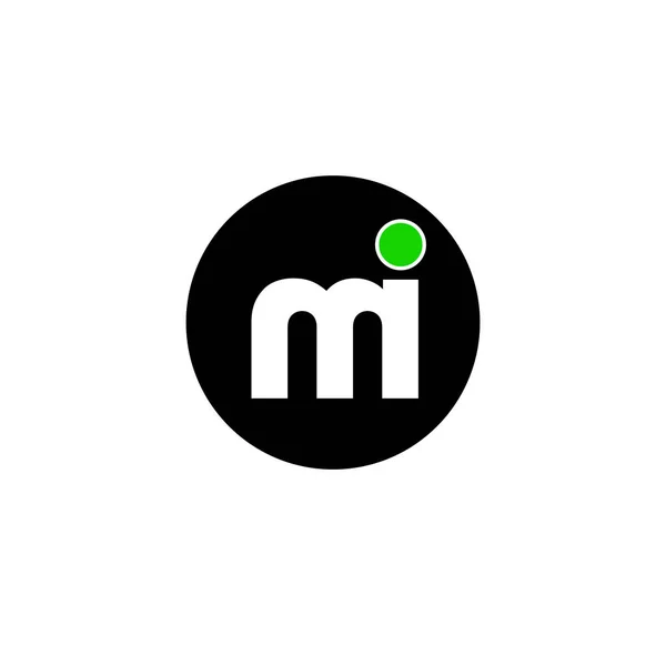 Företagsnamn Inledande Bokstäver Monogram Med Grön Prick Företagets Logotyp — Stock vektor