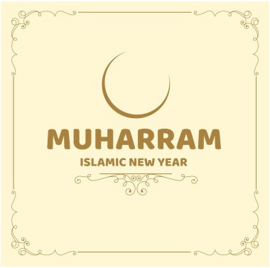 Muharram, İslami yeni yıl vektörü.