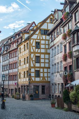 Weissgerbergasse Caddesi, Nuremberg, Bavyera, Almanya.