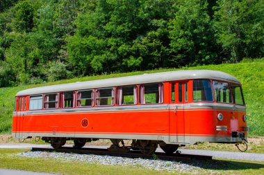 Avusturya, Voitsberg 'deki Zangtal Enerji Macerası Park-Madencilik anıtı. Eski maden sahası yavaş yavaş bir peyzaj parkına dönüşüyor..