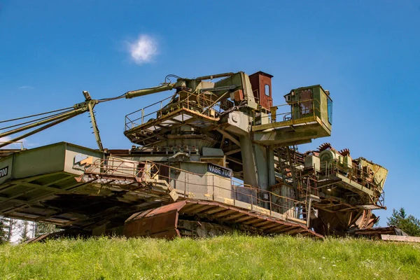 Avusturya, Voitsberg 'deki Zangtal Enerji Macerası Park-Madencilik anıtı. Eski maden sahası yavaş yavaş bir peyzaj parkına dönüşüyor..