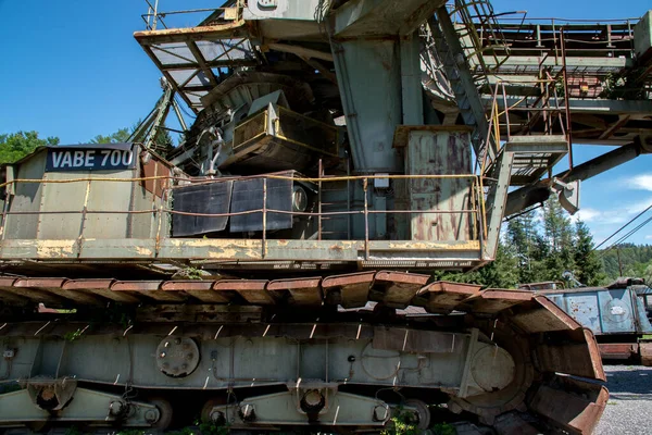 Avusturya, Voitsberg 'deki Zangtal Enerji Macerası Park-Madencilik anıtı. Eski maden sahası yavaş yavaş bir peyzaj parkına dönüşüyor..