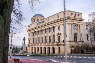 Romanya 'nın Iasi kentindeki Mihai Eminescu Merkez Üniversitesi Kütüphanesi. Bu tarihi bina (BCU Iai) Romanya' nın en eski üniversite kütüphanesi ve en önemli kültür kurumlarından biridir..