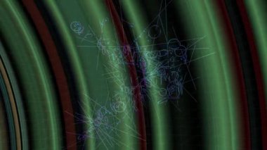 Teknoloji tasarımı için fütüristik şekillere ve dijital hareket grafiklerine sahip Geometrik yapı arkaplanı