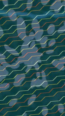 Benzersiz dijital animasyon tarzı grafikleri olan yaratıcı ortam tasarımı için yenilikçi hareket dokusu