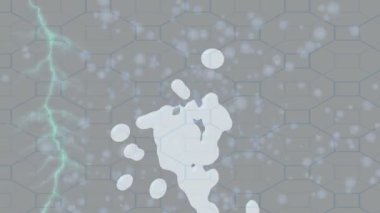 Soyut hareket desenli fütüristik video üretimi için dinamik dijital arkaplan