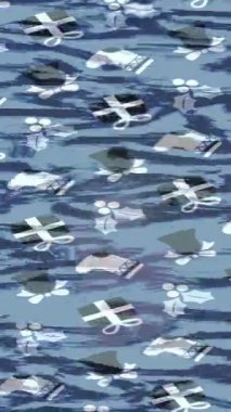 Dijital doku yüzey tasarım biçimi ile modern video animasyonu için gelişmiş hareket grafikleri