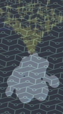 Benzersiz dijital animasyon tarzı grafikleri olan yaratıcı ortam tasarımı için yenilikçi hareket dokusu