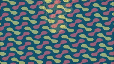 Benzersiz dijital animasyon tarzı grafikleri olan yaratıcı ortam tasarımı için yenilikçi hareket dokusu