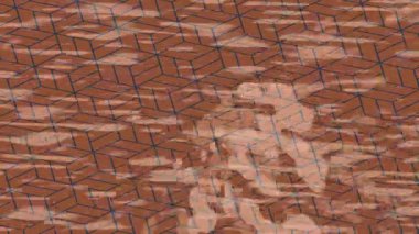 Soyut hareket desenli fütüristik video üretimi için dinamik dijital arkaplan