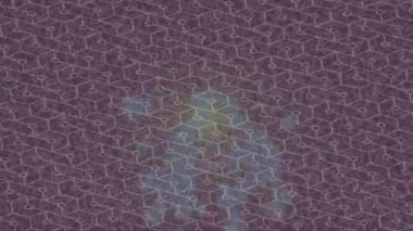 Benzersiz dijital animasyon tarzı grafikleri olan yaratıcı ortam tasarımı için yenilikçi hareket dokusu