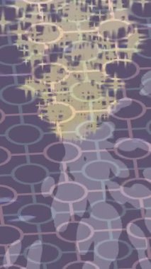 Soyut hareket desenli fütüristik video üretimi için dinamik dijital arkaplan