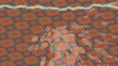 Benzersiz hareket grafikleri tasarım sanatına sahip yaratıcı film üretimi için özet bir arkaplan