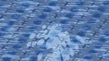 Organik desenli yüzey giriş stili video film sanatı ile soyut arkaplan tasarımı