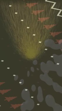 Dijital doku yüzey tasarım biçimi ile modern video animasyonu için gelişmiş hareket grafikleri