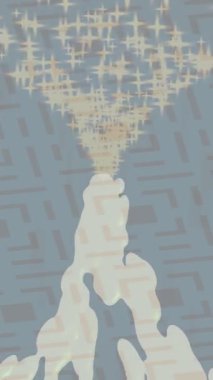 Soyut hareket desenli fütüristik video üretimi için dinamik dijital arkaplan