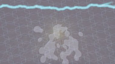 Soyut hareket desenli fütüristik video üretimi için dinamik dijital arkaplan