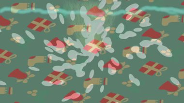 Organik desenli yüzey giriş stili video film sanatı ile soyut arkaplan tasarımı