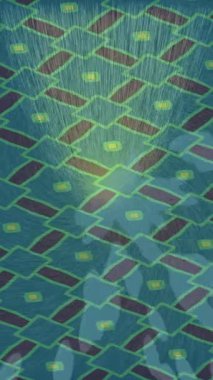 Soyut hareket desenli fütüristik video üretimi için dinamik dijital arkaplan