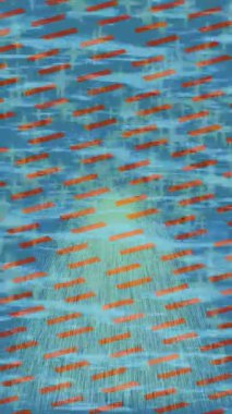 Benzersiz dijital animasyon tarzı grafikleri olan yaratıcı ortam tasarımı için yenilikçi hareket dokusu