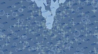 Soyut hareket desenli fütüristik video üretimi için dinamik dijital arkaplan