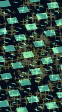 Soyut hareket desenli fütüristik video üretimi için dinamik dijital arkaplan