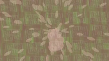 Soyut hareket desenli fütüristik video üretimi için dinamik dijital arkaplan