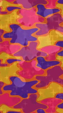 Benzersiz dijital animasyon tarzı grafikleri olan yaratıcı ortam tasarımı için yenilikçi hareket dokusu