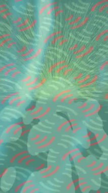 Soyut hareket desenli fütüristik video üretimi için dinamik dijital arkaplan