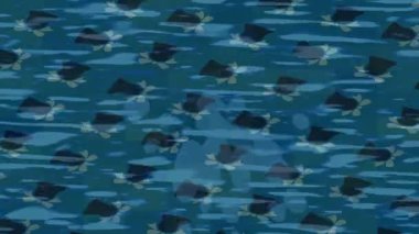 Benzersiz hareket grafikleri tasarım sanatına sahip yaratıcı film üretimi için özet bir arkaplan