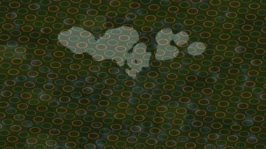 Dijital doku yüzey tasarım biçimi ile modern video animasyonu için gelişmiş hareket grafikleri